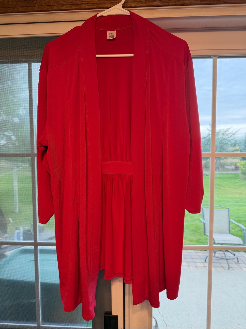 Hot pink Women's Long Open Robe Cardigan.B133